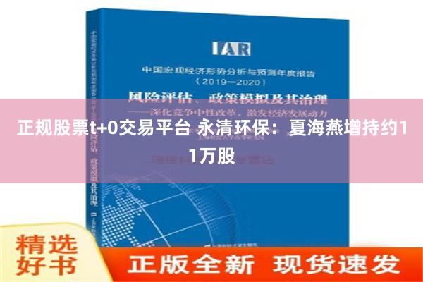 正规股票t+0交易平台 永清环保：夏海燕增持约11万股