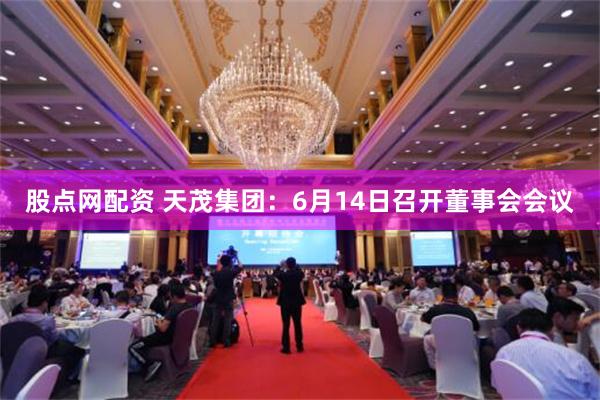 股点网配资 天茂集团：6月14日召开董事会会议