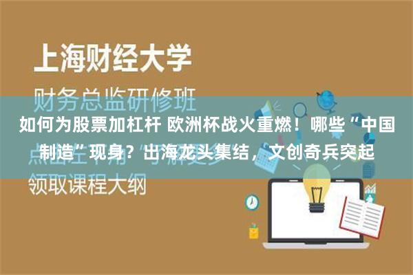 如何为股票加杠杆 欧洲杯战火重燃！哪些“中国制造”现身？出海龙头集结，文创奇兵突起