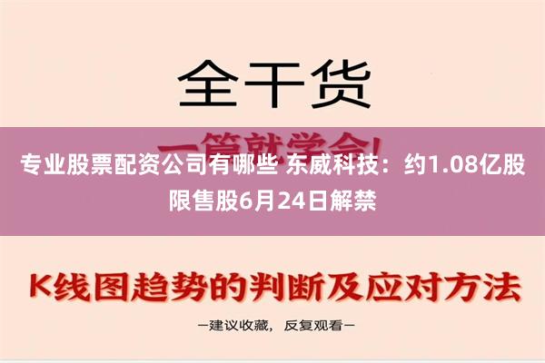 专业股票配资公司有哪些 东威科技：约1.08亿股限售股6月24日解禁