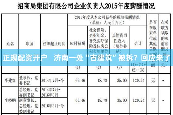 正规配资开户   济南一处“古建筑”被拆？回应来了