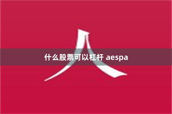 什么股票可以杠杆 aespa